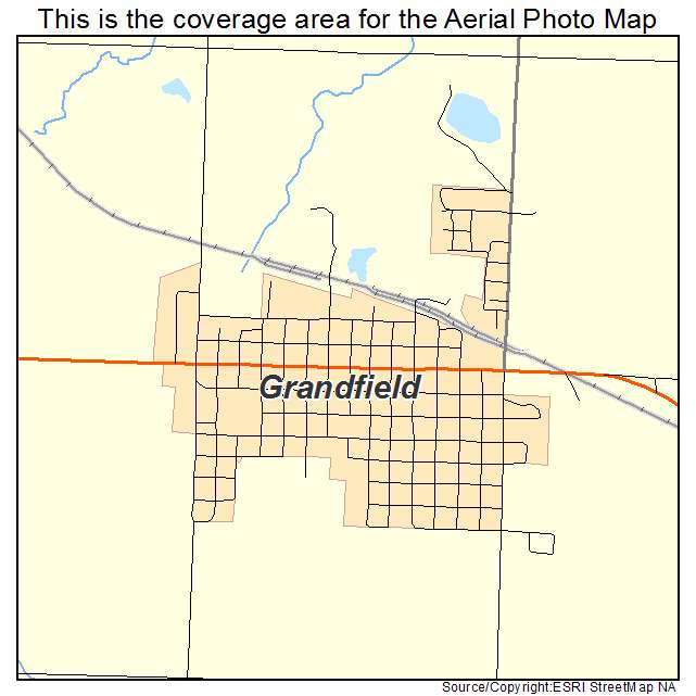 Grandfield, OK location map 