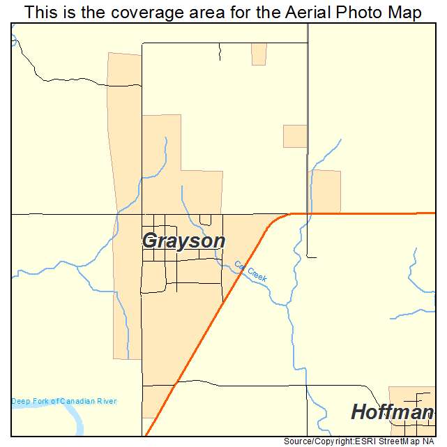 Grayson, OK location map 