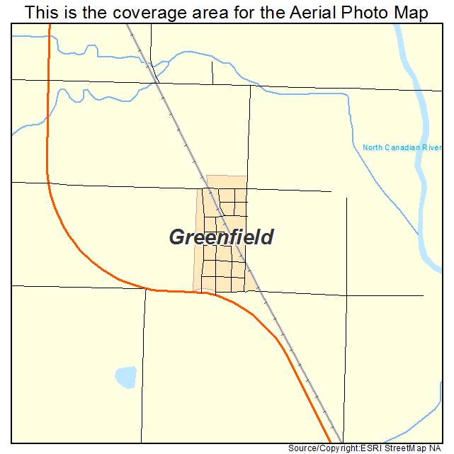 Greenfield, OK location map 