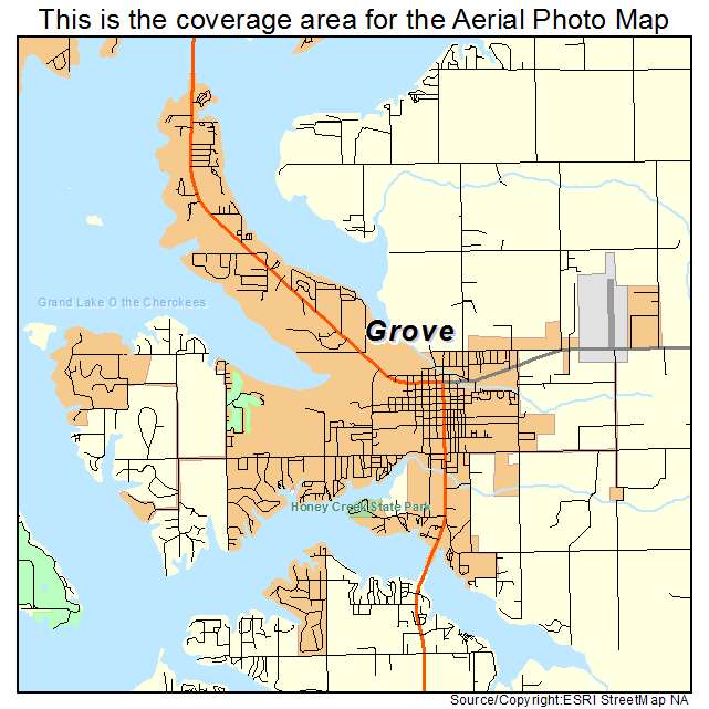 Grove, OK location map 