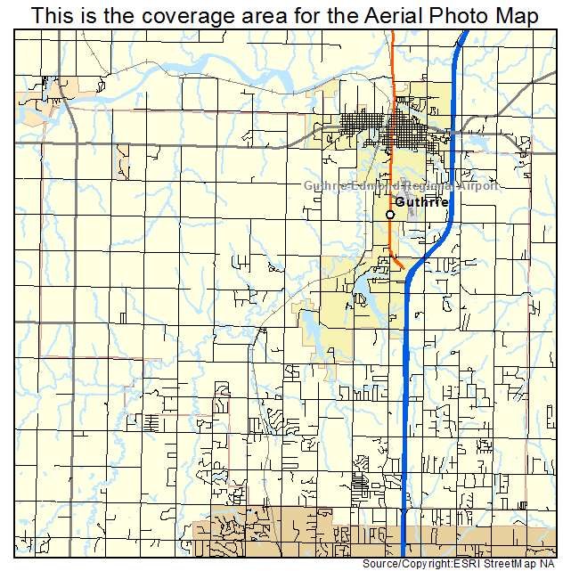 Guthrie, OK location map 