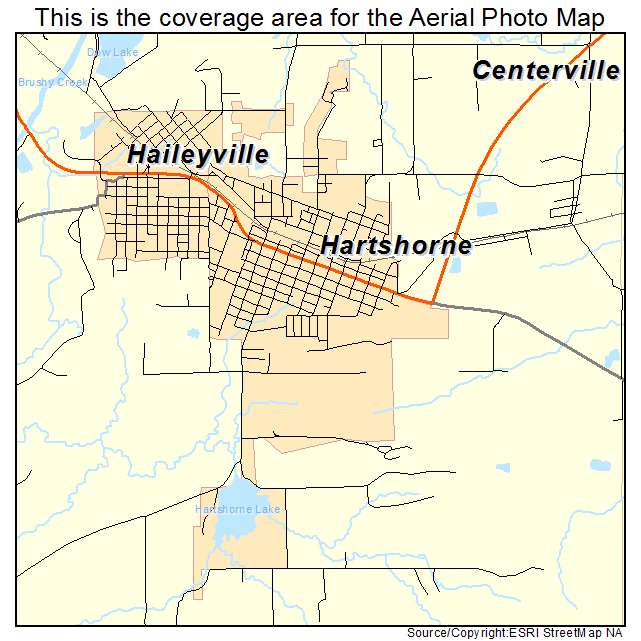 Hartshorne, OK location map 