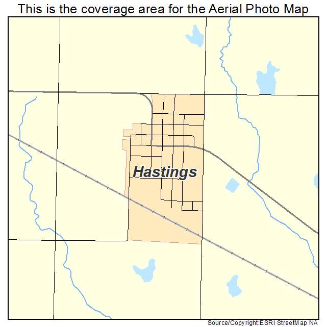 Hastings, OK location map 