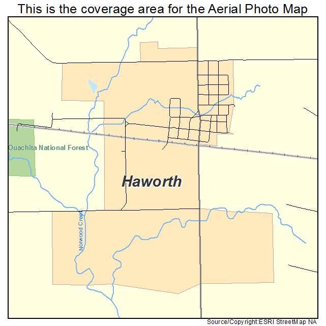 Haworth, OK location map 