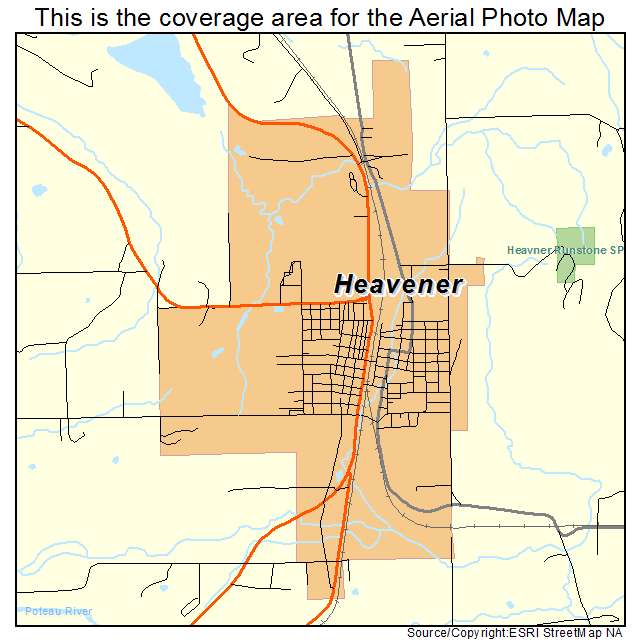 Heavener, OK location map 