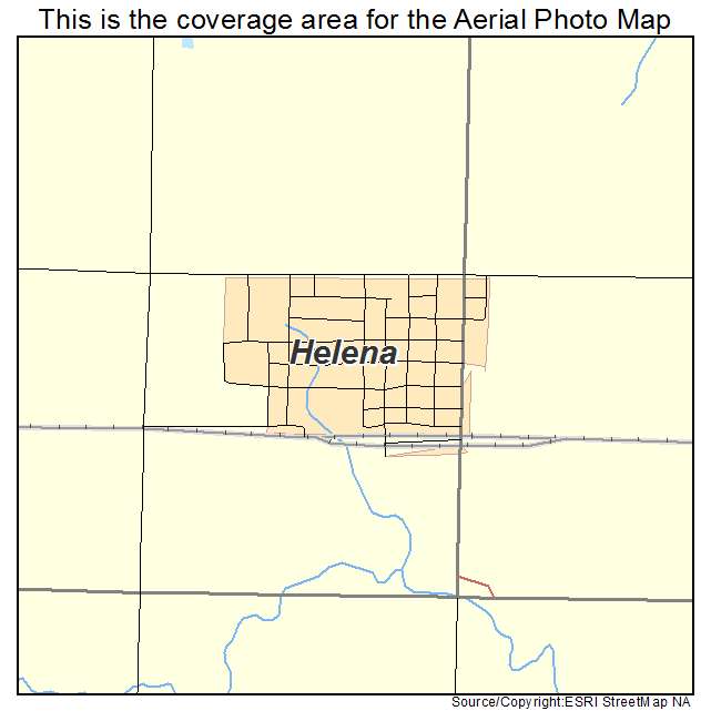 Helena, OK location map 