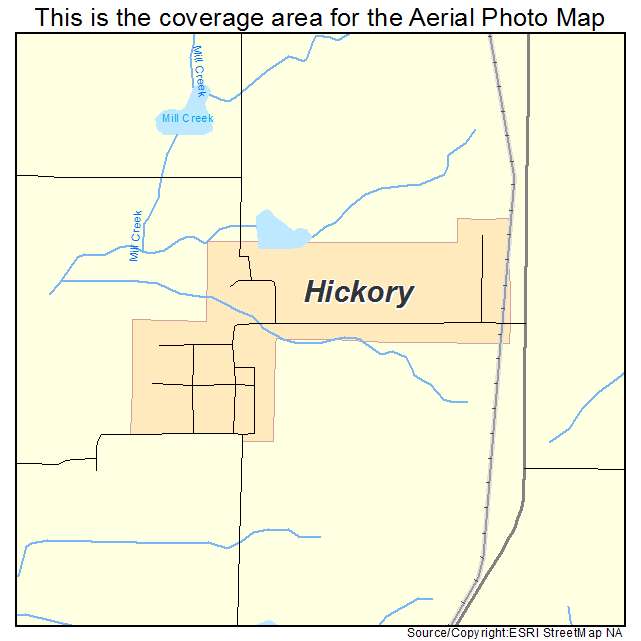 Hickory, OK location map 