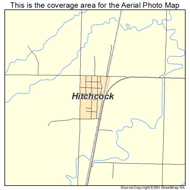 Hitchcock, OK location map 
