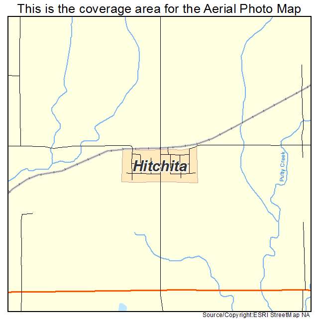 Hitchita, OK location map 