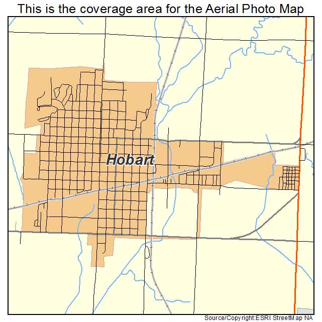 Hobart, OK location map 