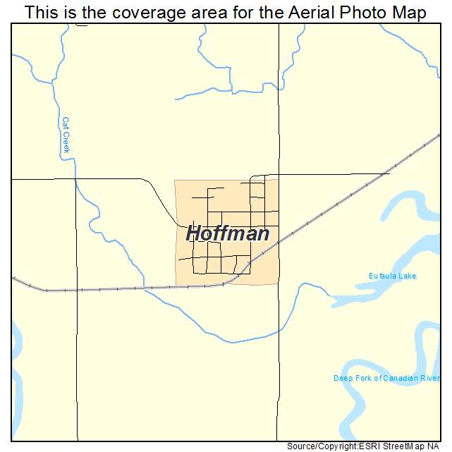 Hoffman, OK location map 