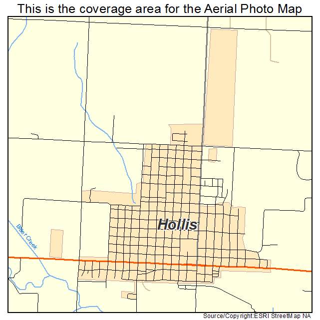 Hollis, OK location map 