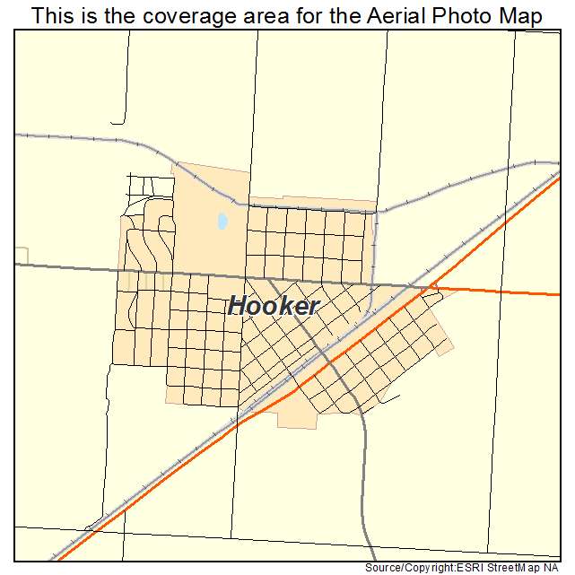 Hooker, OK location map 