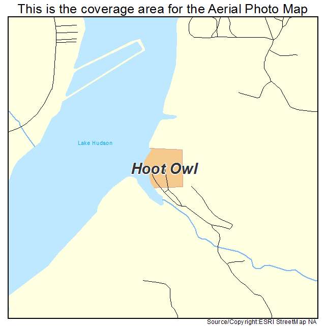 Hoot Owl, OK location map 
