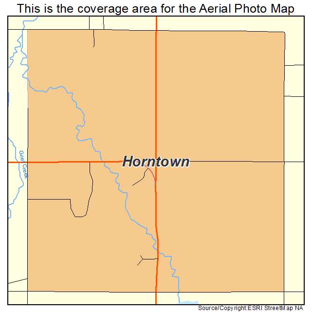 Horntown, OK location map 