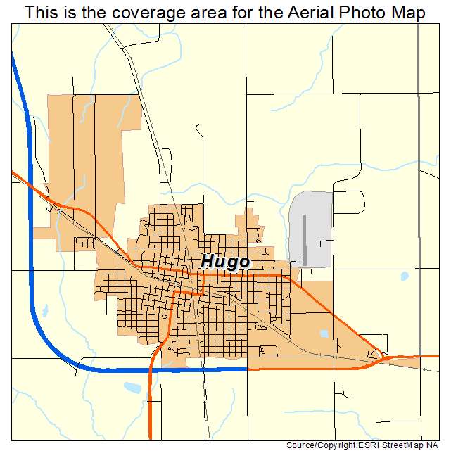 Hugo, OK location map 