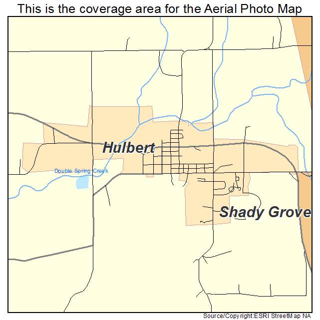 Hulbert, OK location map 