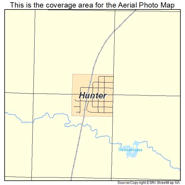 Hunter, OK location map 