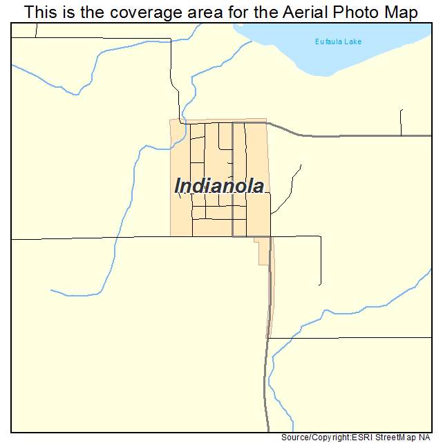 Indianola, OK location map 