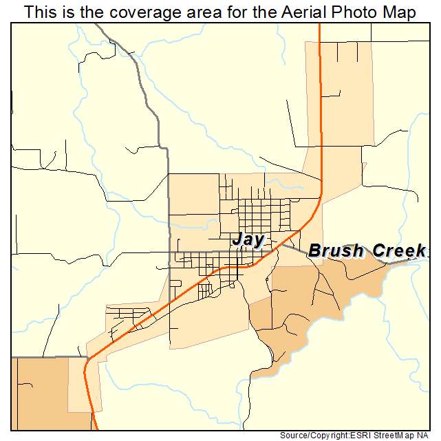 Jay, OK location map 