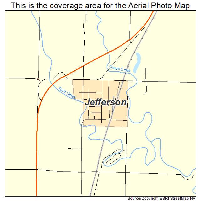 Jefferson, OK location map 
