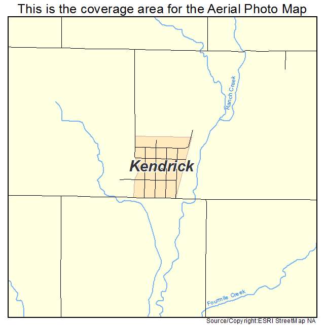 Kendrick, OK location map 