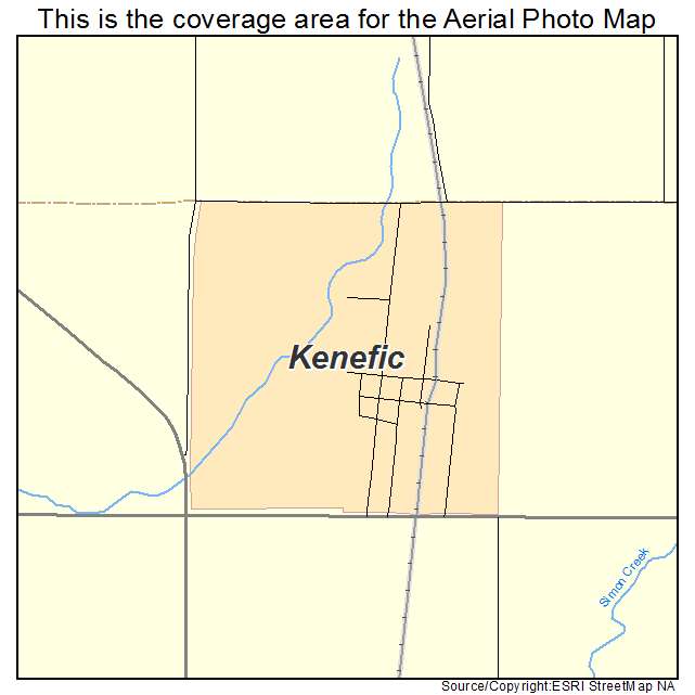 Kenefic, OK location map 