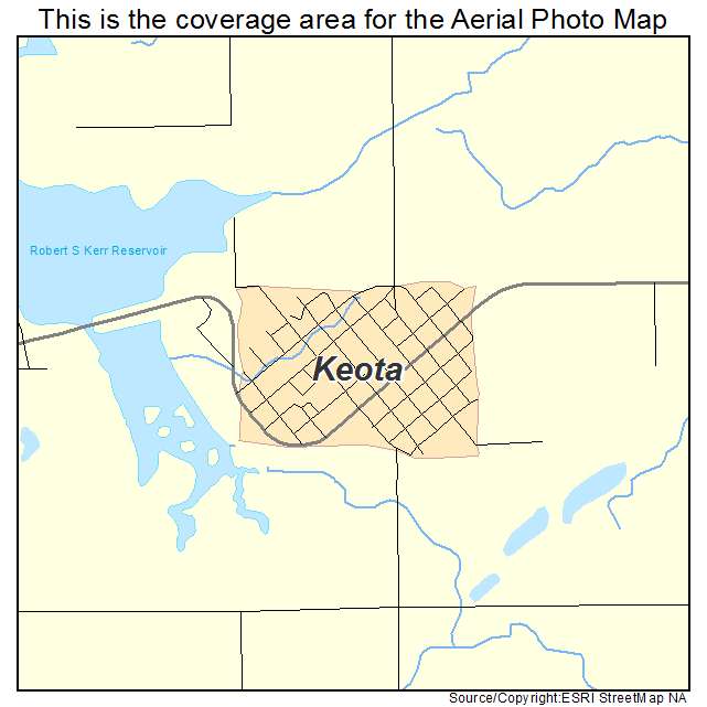 Keota, OK location map 