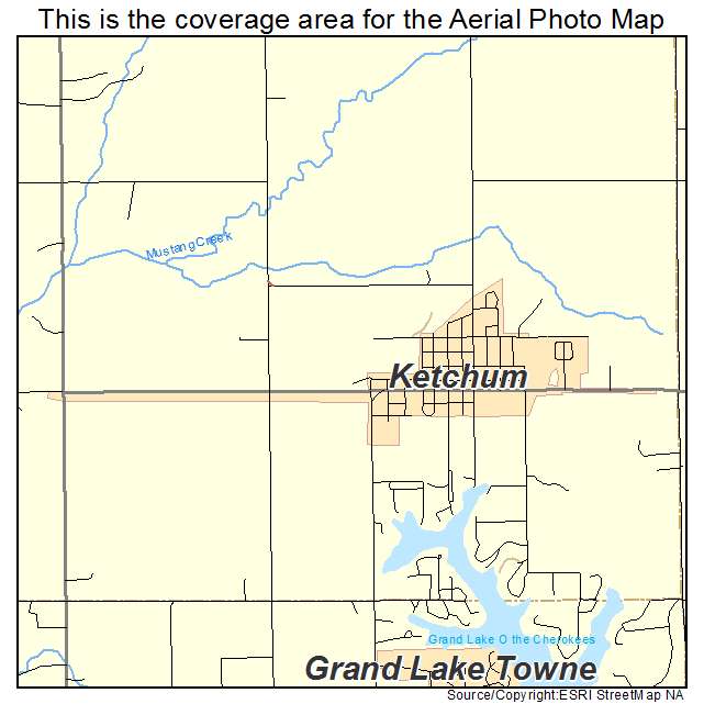 Ketchum, OK location map 