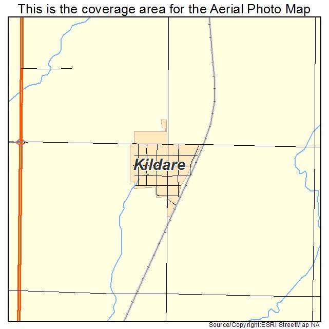Kildare, OK location map 