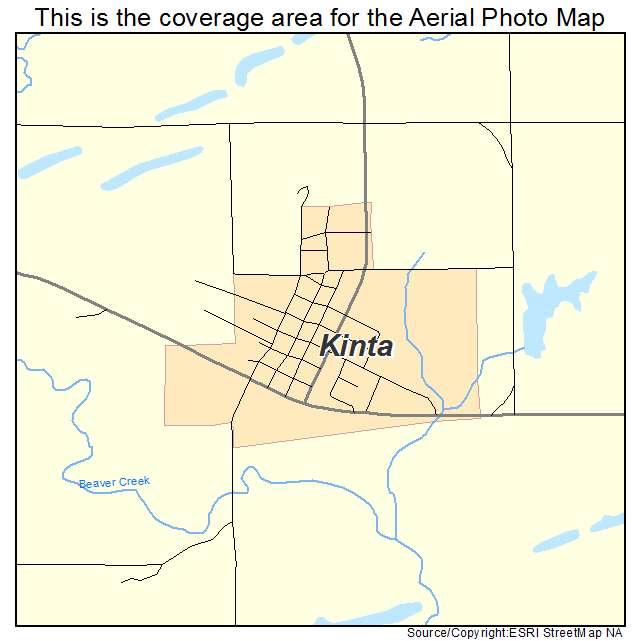 Kinta, OK location map 