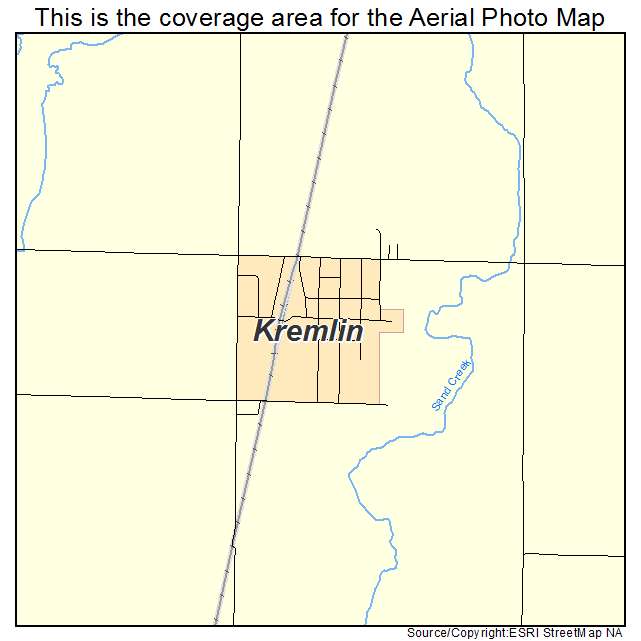 Kremlin, OK location map 