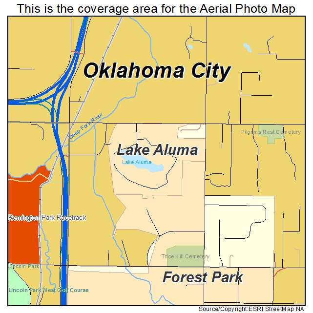 Lake Aluma, OK location map 