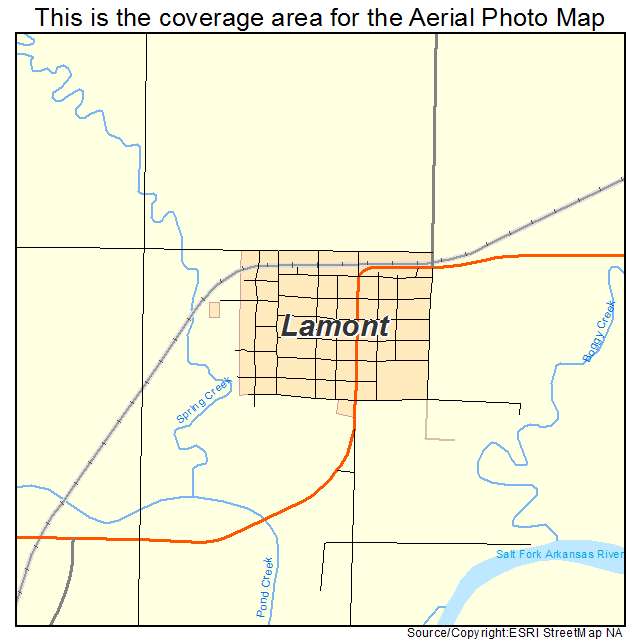 Lamont, OK location map 