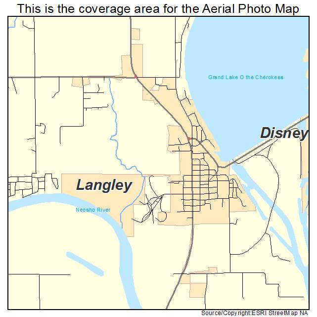 Langley, OK location map 