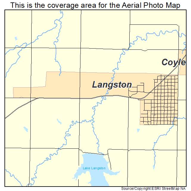 Langston, OK location map 