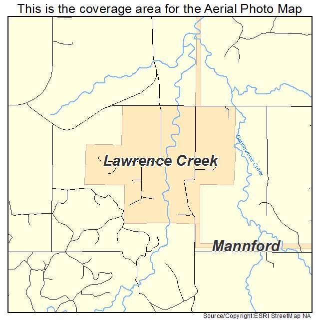 Lawrence Creek, OK location map 