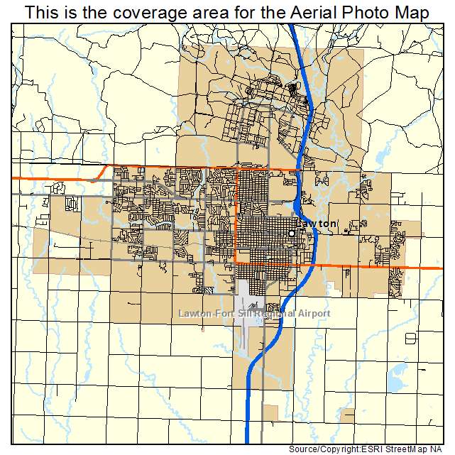 Lawton, OK location map 