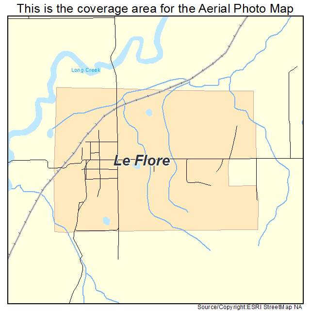 Le Flore, OK location map 