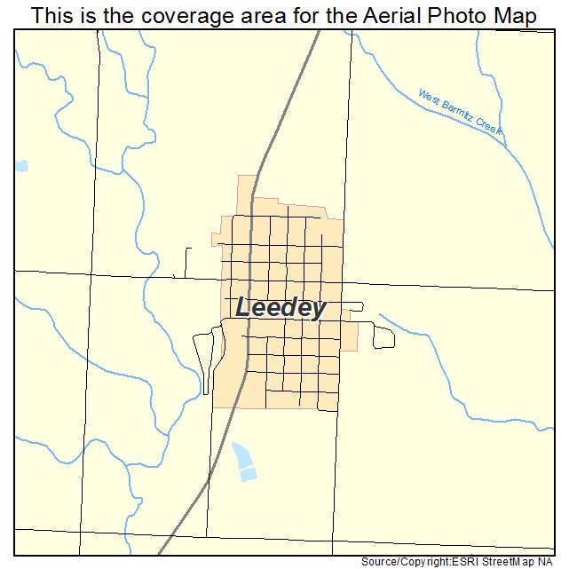 Leedey, OK location map 