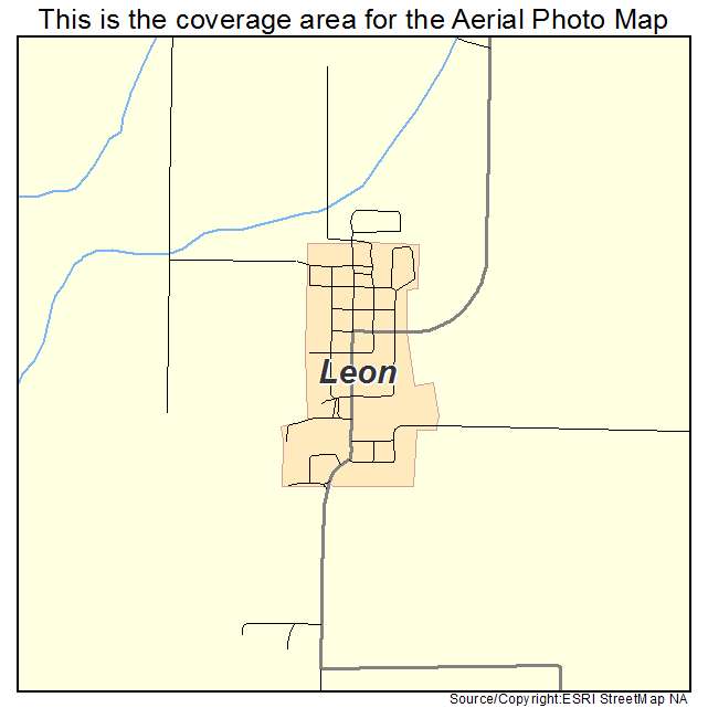 Leon, OK location map 