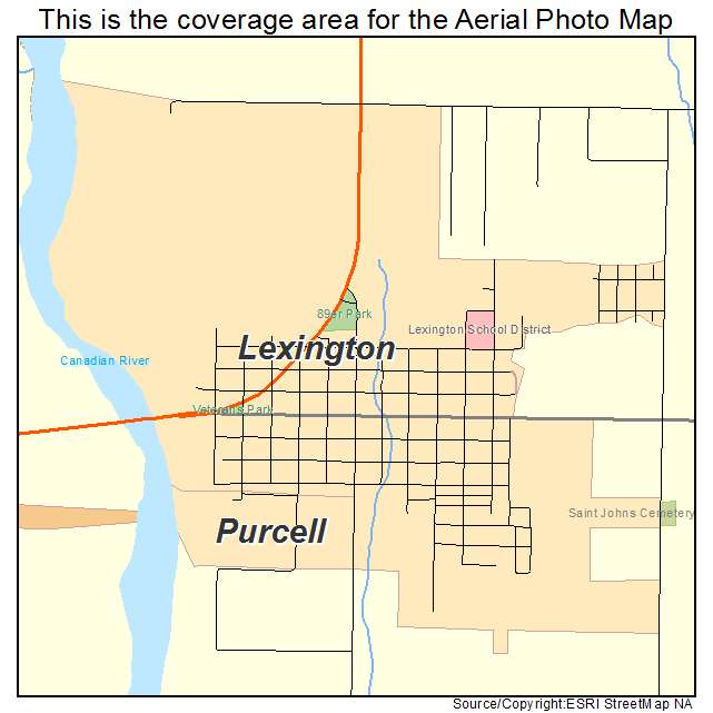Lexington, OK location map 