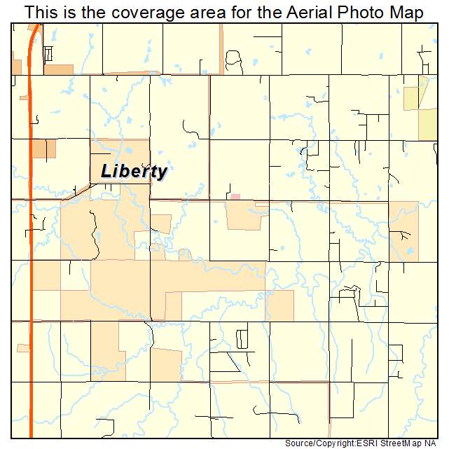 Liberty, OK location map 