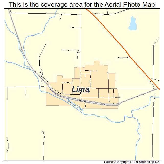 Lima, OK location map 