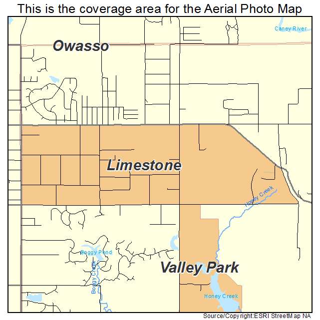 Limestone, OK location map 