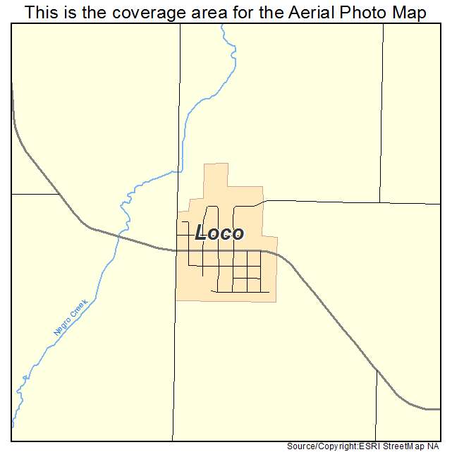 Loco, OK location map 