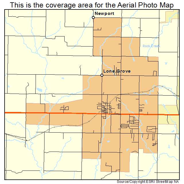 Lone Grove, OK location map 