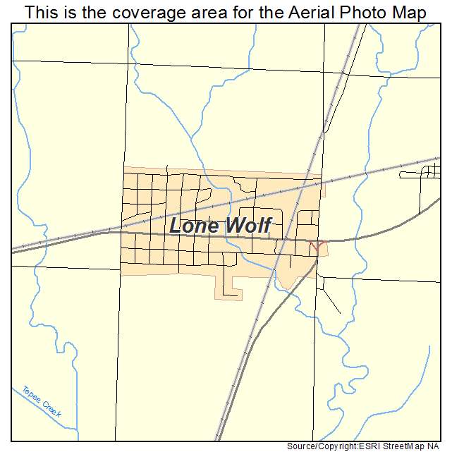 Lone Wolf, OK location map 