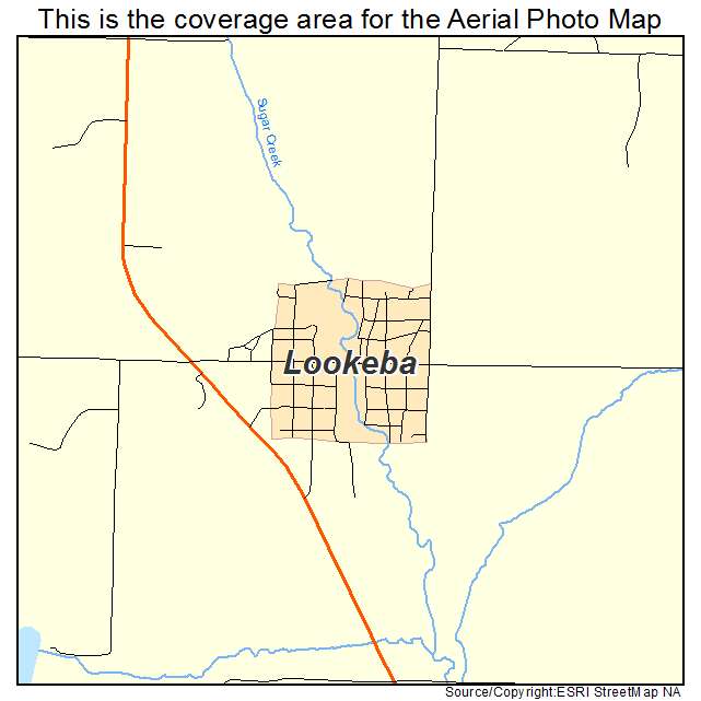 Lookeba, OK location map 
