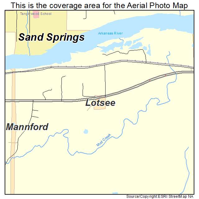 Lotsee, OK location map 